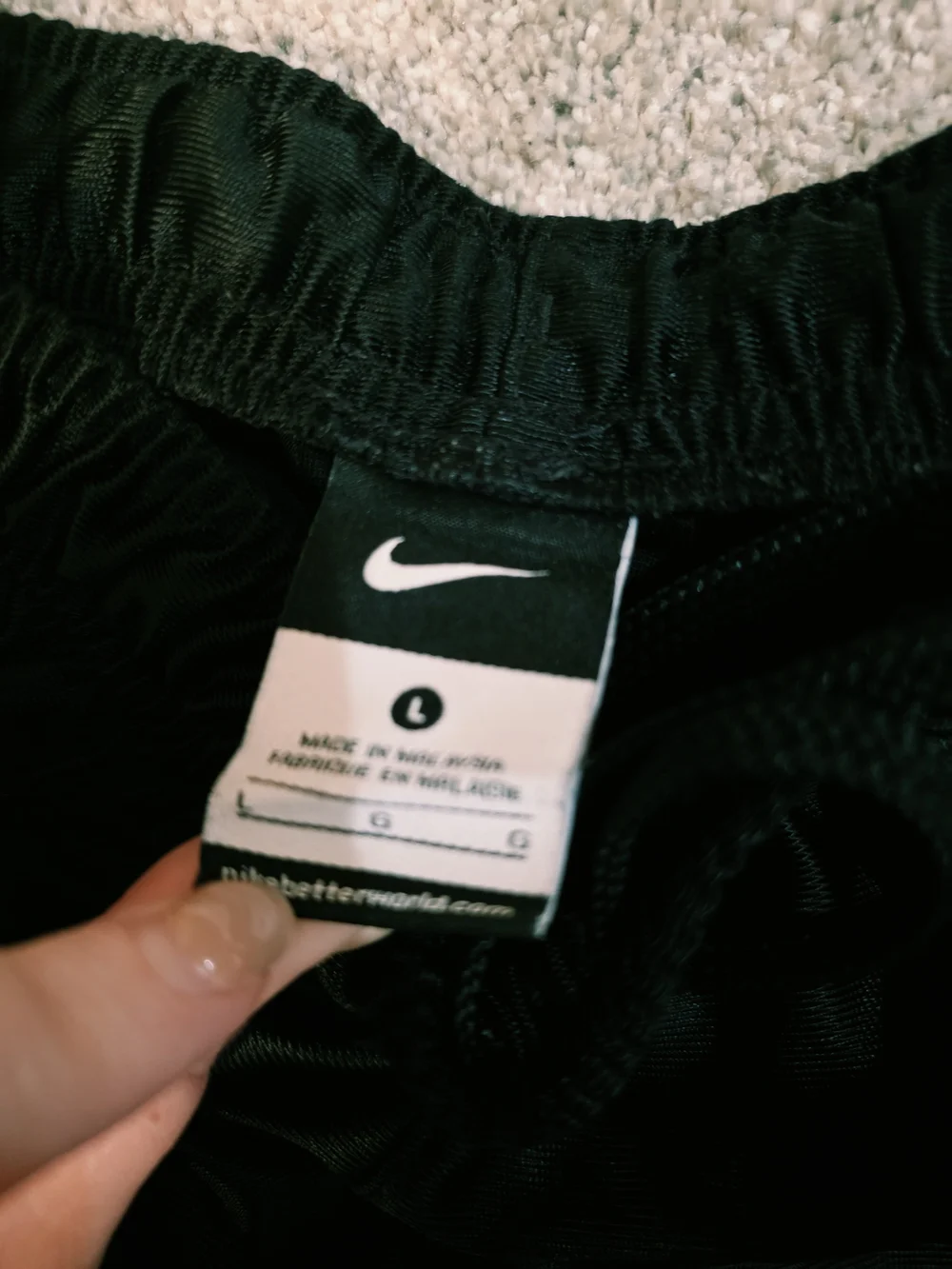 Nike Boy’s 10 Black Athletic Shorts with White Trim